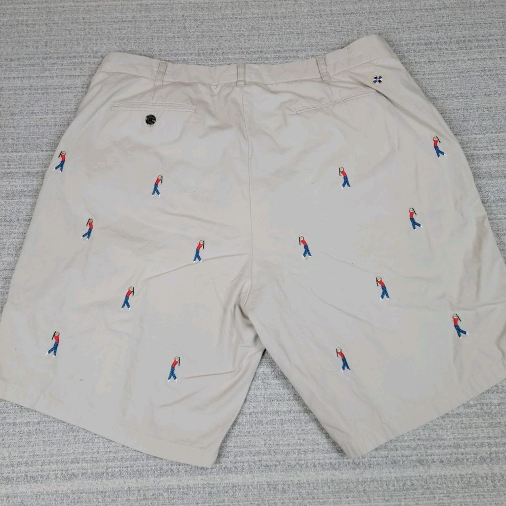 Castaway Nantucket Island Shorts Mens 40 Tan Embroidered Golfer Image Golf - Picture 8 of 11